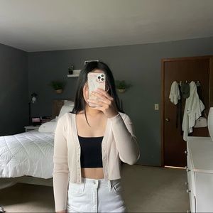 Zara cropped button up!